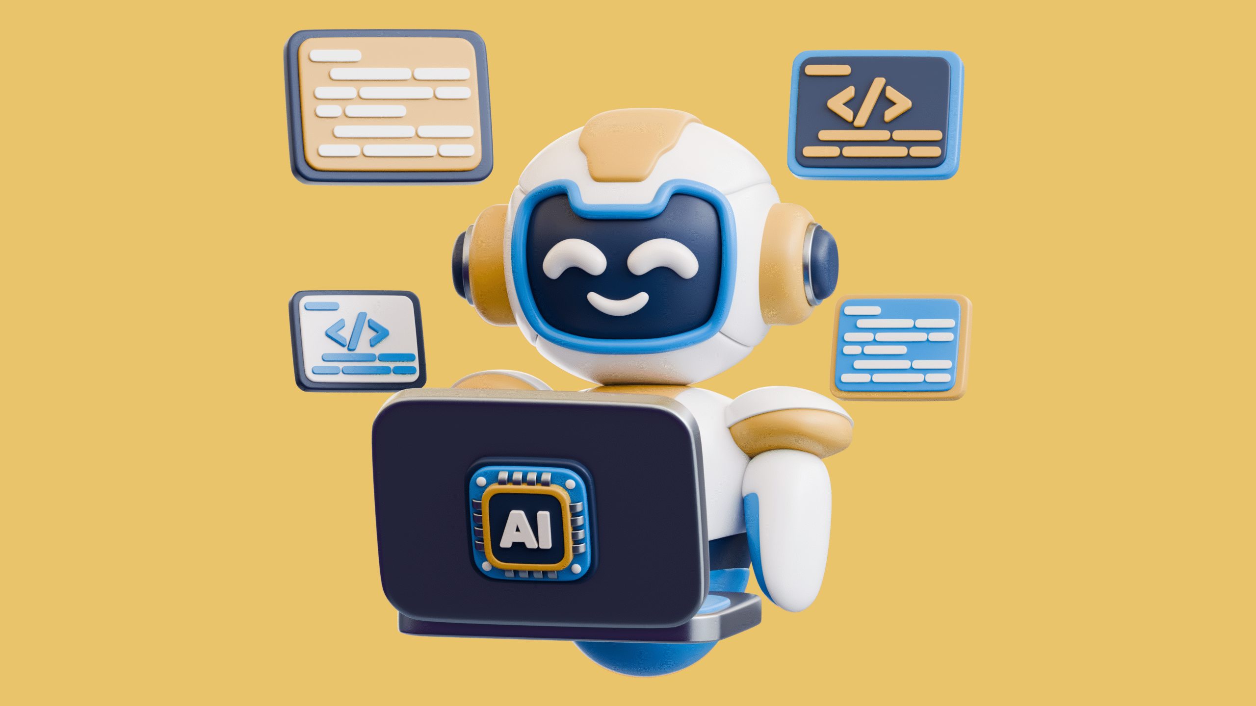 A cartoon that has a machine to depict AI